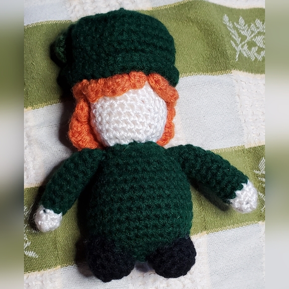 Fighting Irishman handmade crochet mascot man - Picture 3 of 3